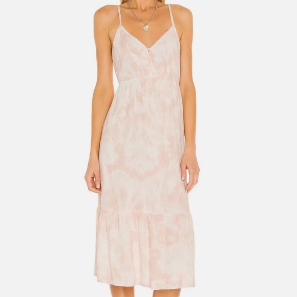 Rails Dresses & Skirts - Rails Delilah Peach Pink Tie Dye Midi Dress